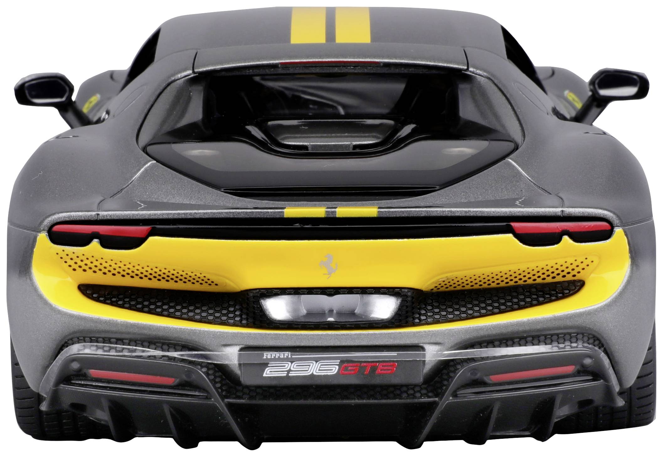 Bburago Ferrari R&P 296GTB Assetto Fiorano, grau/gelb 1:18 Model car