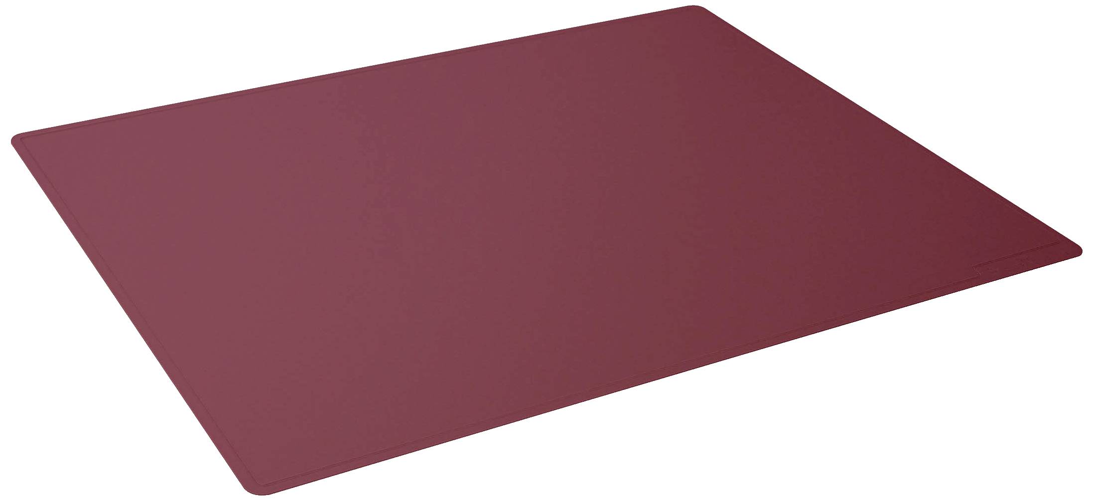 Plain, rectangular desk mat made of flexible material, uniformly coloured and without pattern, on a white background.