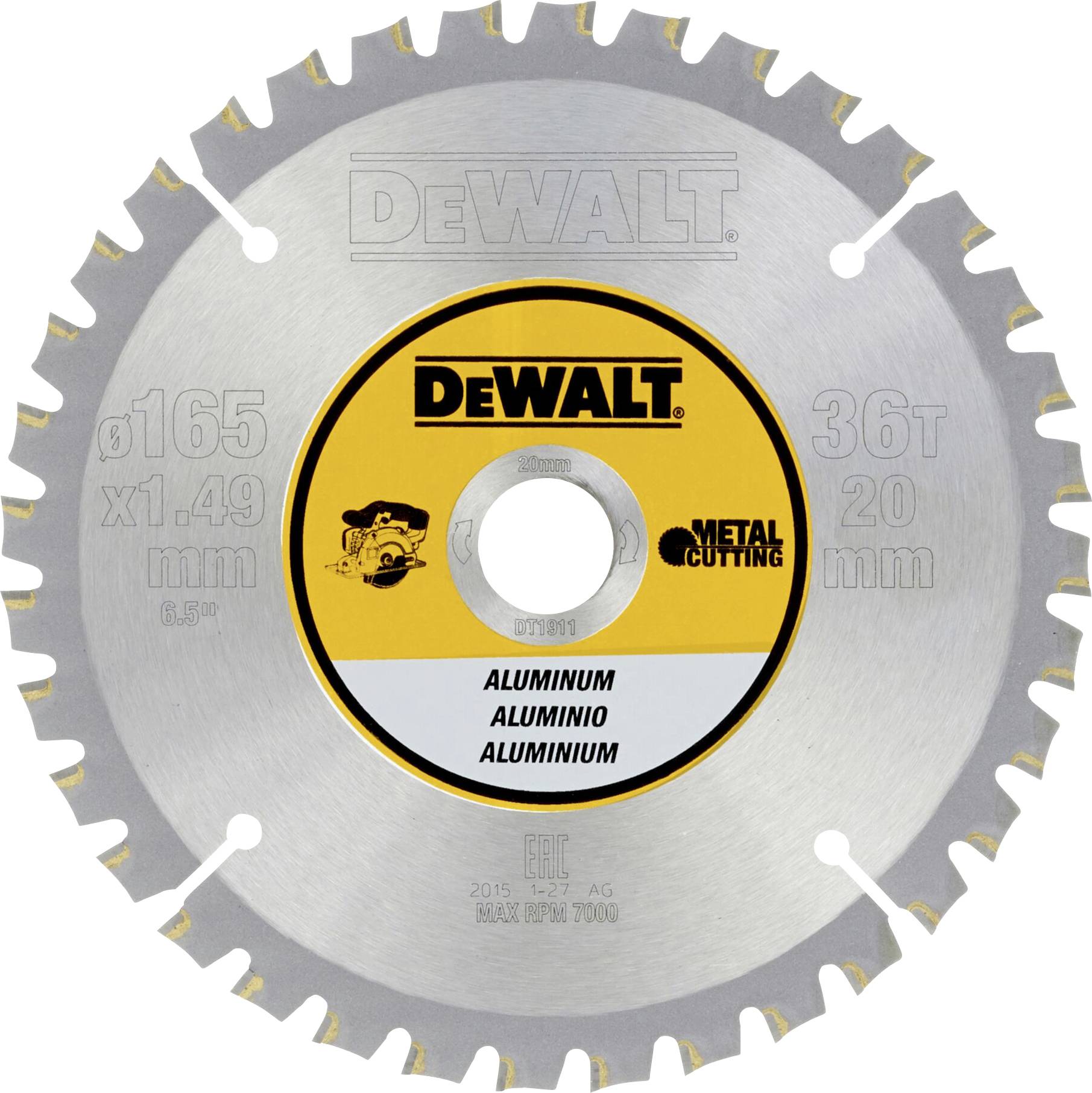 DEWALT DT1911-QZ Circular saw blade 1 pc(s)