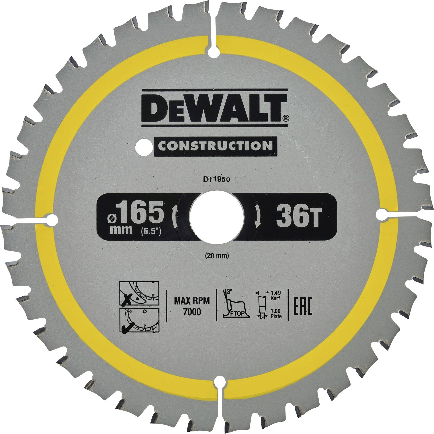 DEWALT DT1950-QZ Circular saw blade 1 pc(s)