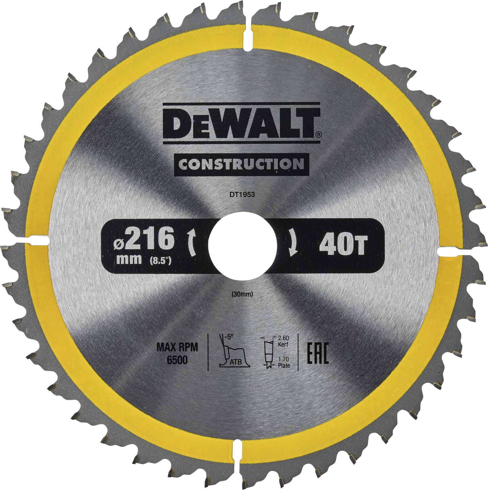 DEWALT DT1953-QZ Circular saw blade 1 pc(s)