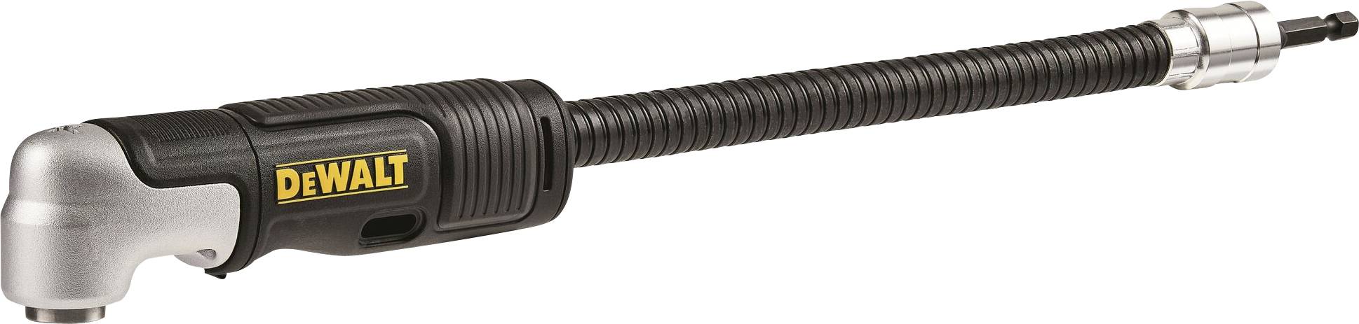 'DeWalt' Flexible Drive Shaft for use with Drill Machines. Black, flexible design with silver head for hard-to-reach areas.