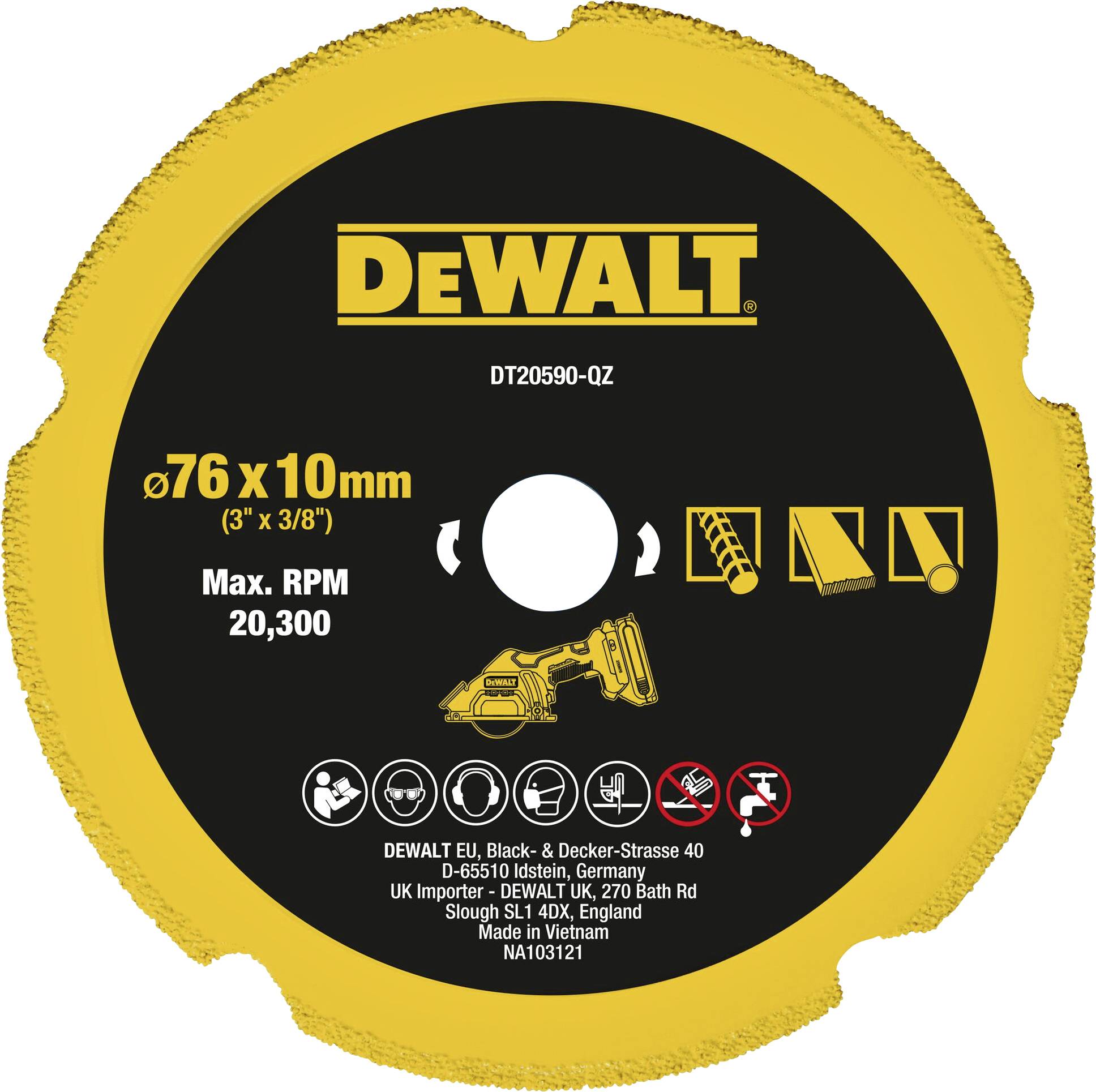 DEWALT DT20590-QZ Diamond cutting disc 1 pc(s)