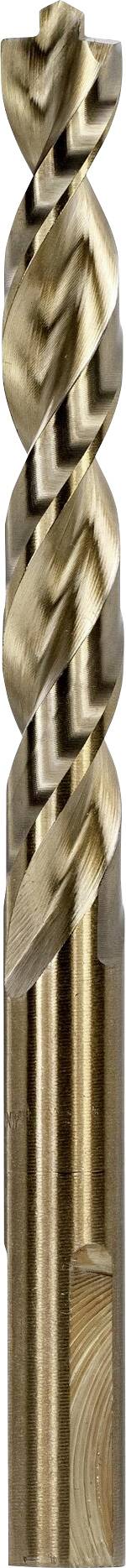 A metal drill bit with spiral-shaped cutting edges, most likely designed for machining metal or wood.