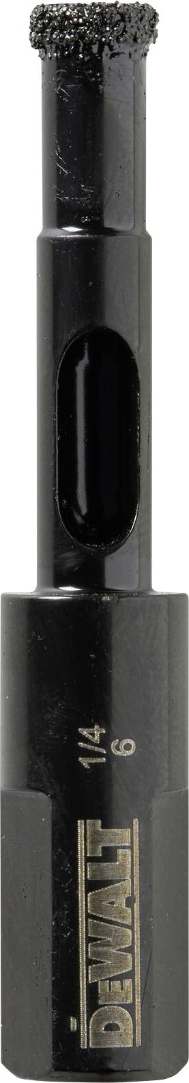 A black drill bit with the inscription 'DEWALT' and size '1/4' is visible.