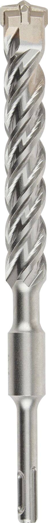 Images of a silver drill bit with a spiral cutting edge, suitable for drilling into concrete or metal.