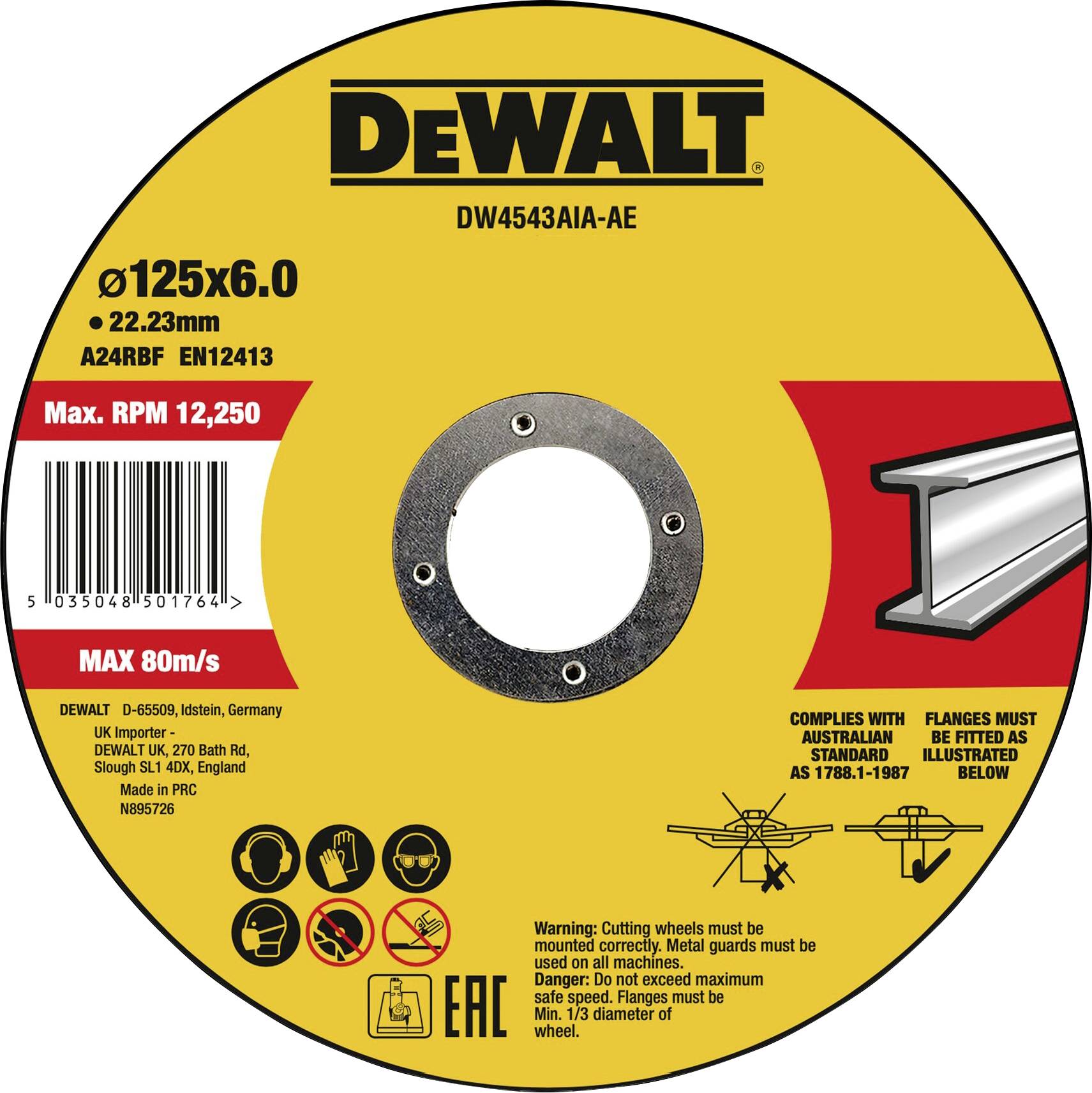 DEWALT DW4543AIA-AE Grinding disc