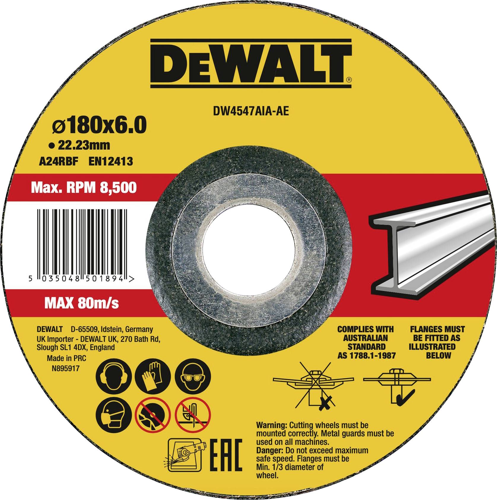 DEWALT DW4547AIA-AE Grinding disc