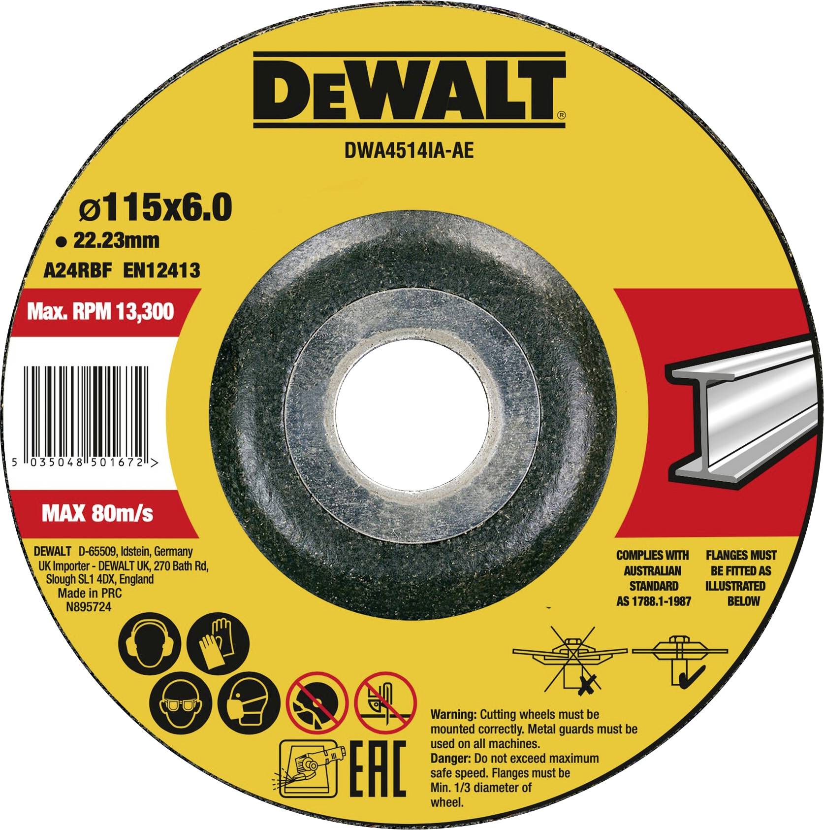 DEWALT DWA4514IA-AE Grinding disc