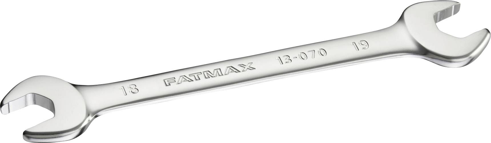 A silver double-headed key with the numbers '13' and '19', and the inscription 'FATMAX' and '13-070' on a white background.