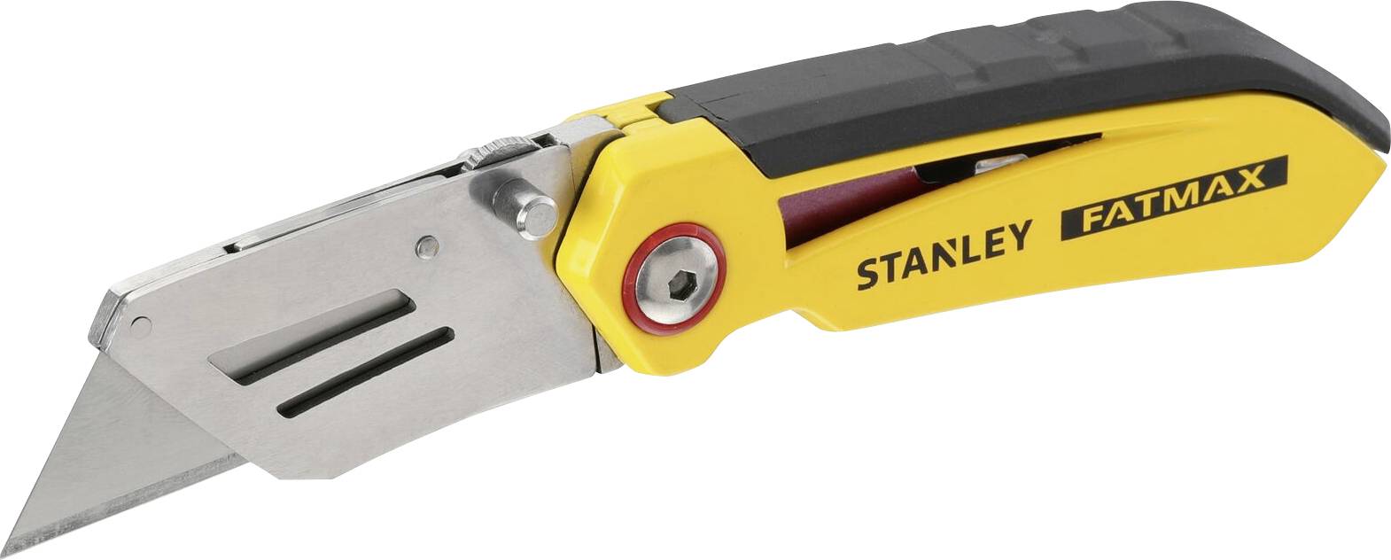 A yellow Stanley FatMax utility knife with a retractable blade and black handle.