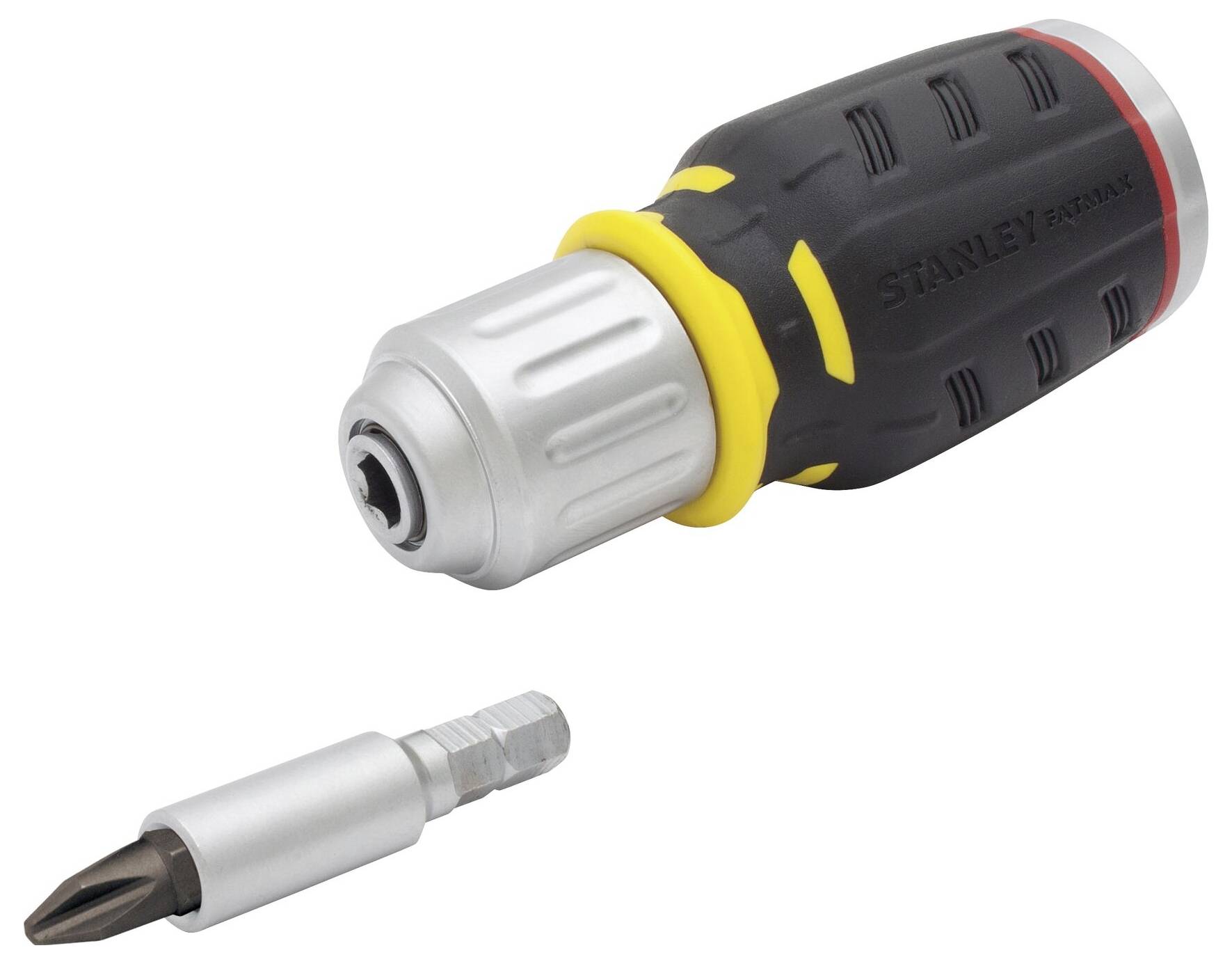 Stanley drill handle with detached screwdriver bit.