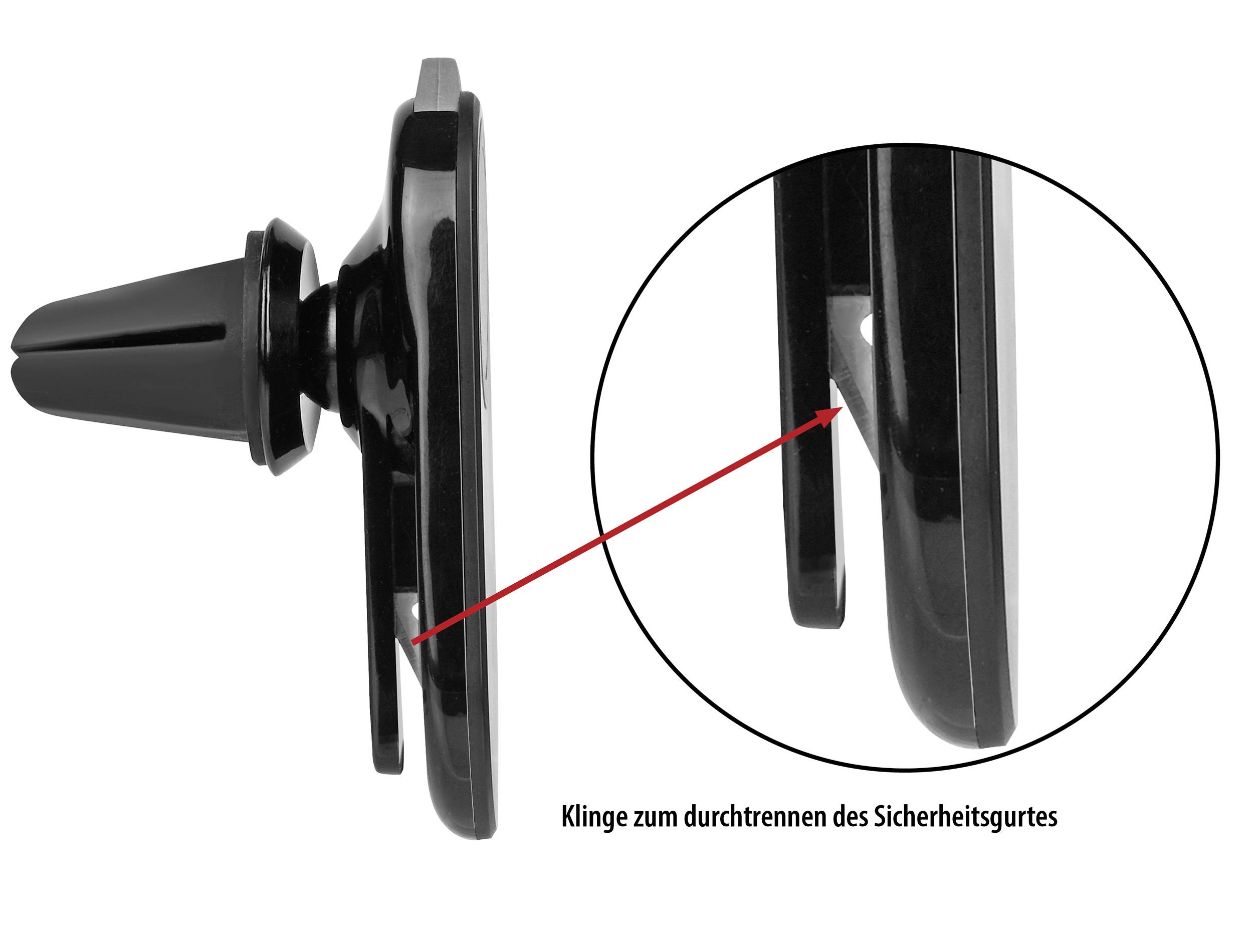 Eufab Nothammer und Gurtschneider Air grille Car mobile phone holder