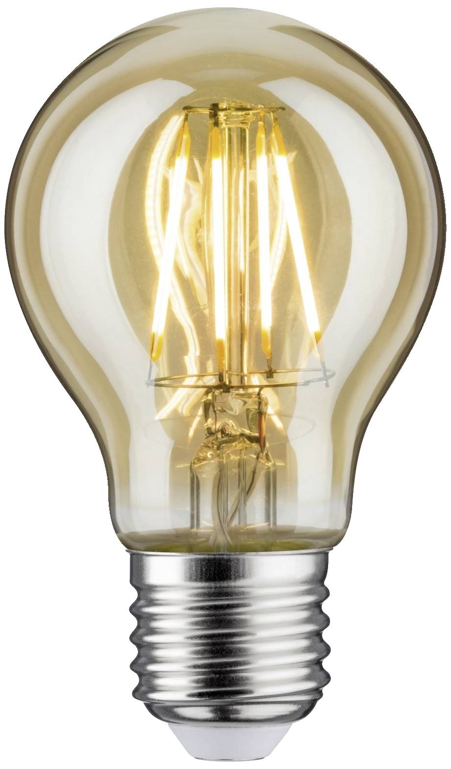 Light bulb with visible filament and Edison socket, showcasing the structure and design of a classic incandescent lamp.