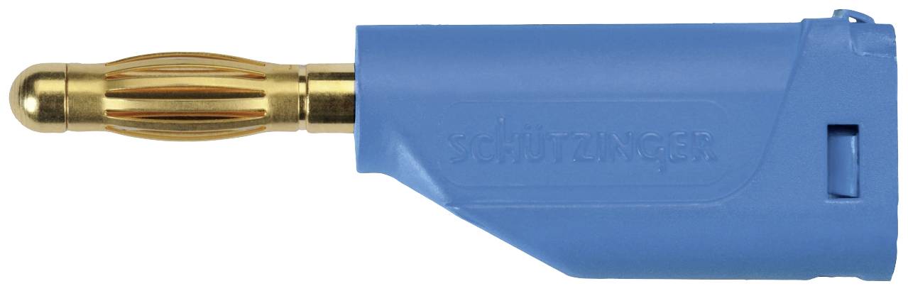 Schützinger Spring-loaded plug Pin diameter: 4 mm Blue 1 pc(s)