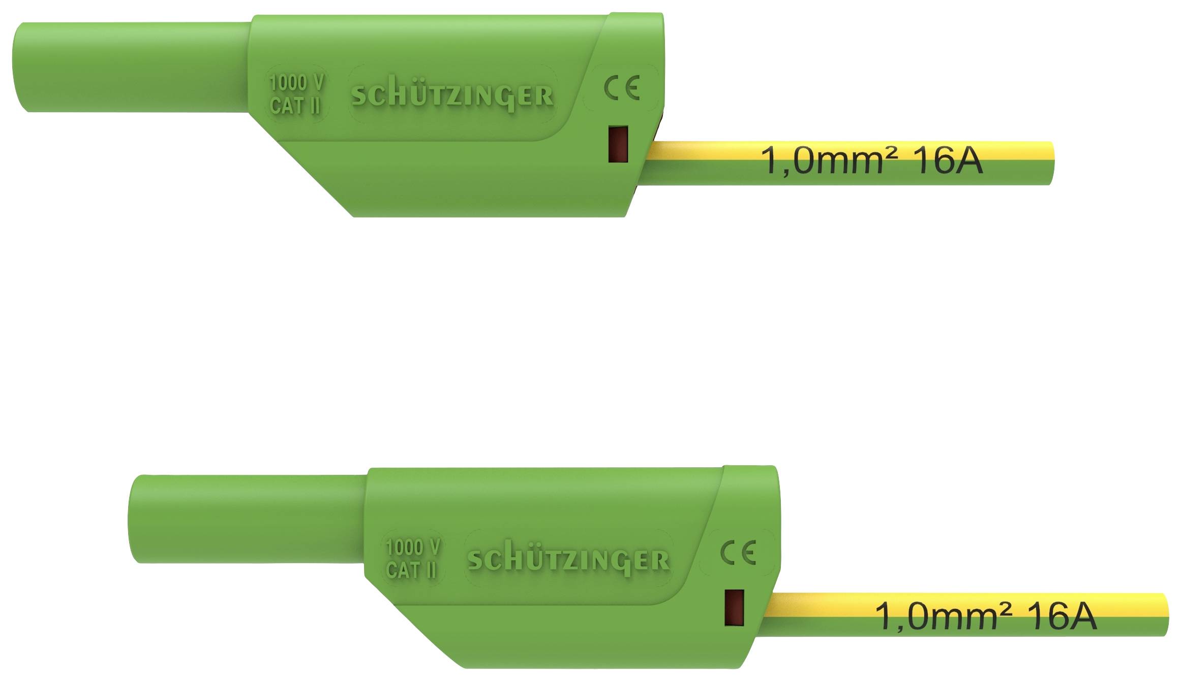 Schützinger Safety test lead 100 cm Green-yellow 1 pc(s)