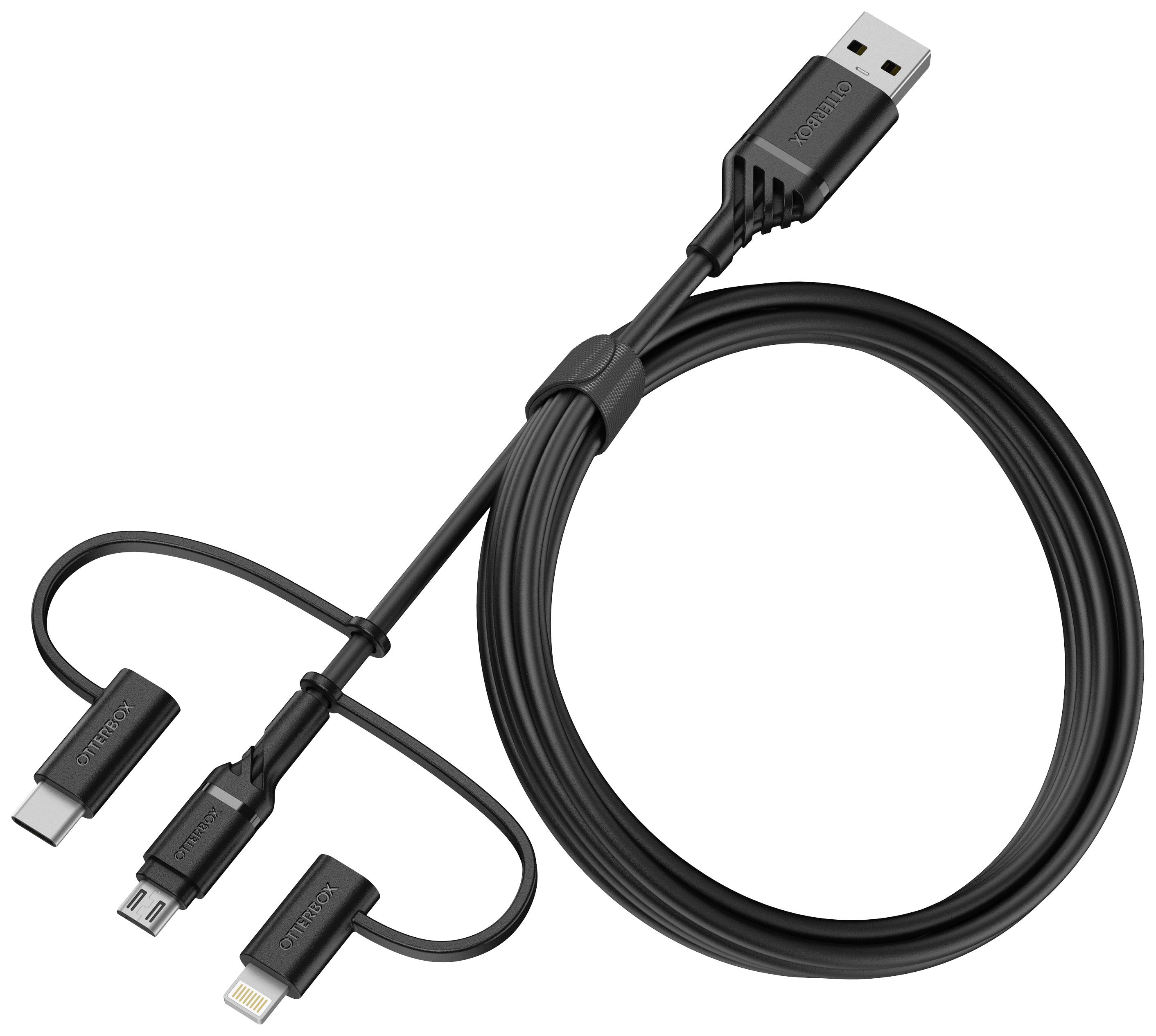 Otterbox Cell phone Cable [1x USB-A - 1x Lightning, USB-C®, Micro USB] 1.00 m USB type A, Lightning, USB C®, Micro USB