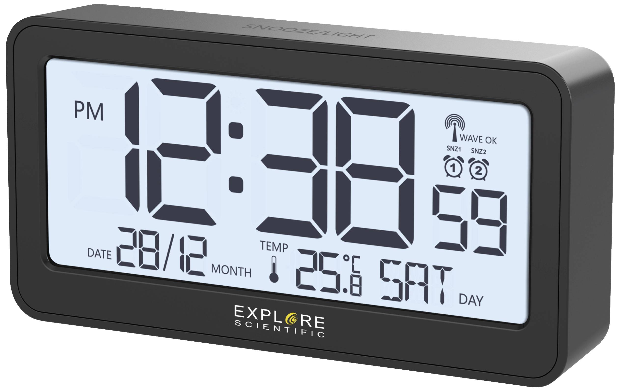 Explore Scientific RDC1000CM3000 Radio Alarm clock Black (matt) Alarm times 2