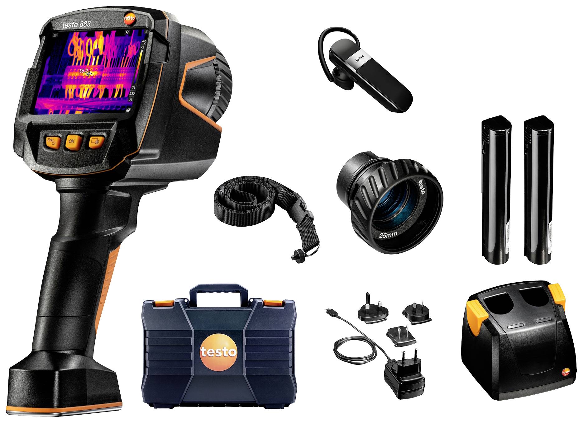 testo 883-2 Set IR camera -30 up to 650 °C 27 Hz Wi-Fi, Touchscreen