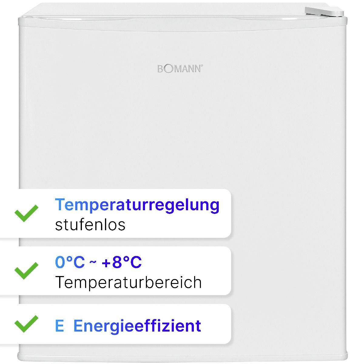 Bomann KB 7346 weiß Refrigerator EEC: E (A - G) 42 l Free standing White