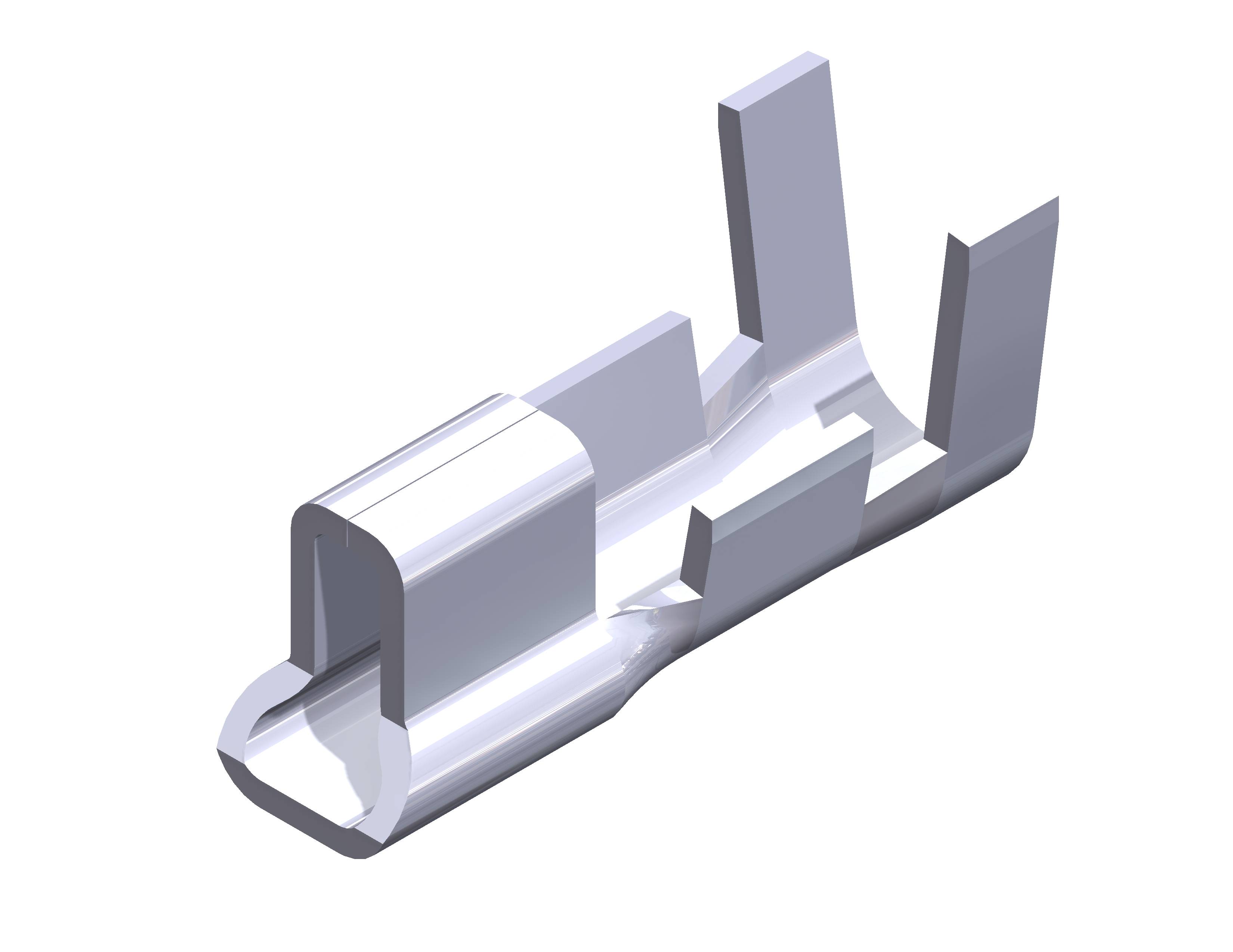 A silver metal contact piece that is frequently used in electrical connectors to ensure stable conductivity.