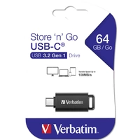 Verbatim Store 'n' Go USB-C® USB stick 64 GB Black 49458 USB C® (USB 3.2 1st gen) Verbatim Store 'n' Go USB-C® USB stick 64 GB Black 49458 USB C® (USB 3.2 1st gen)