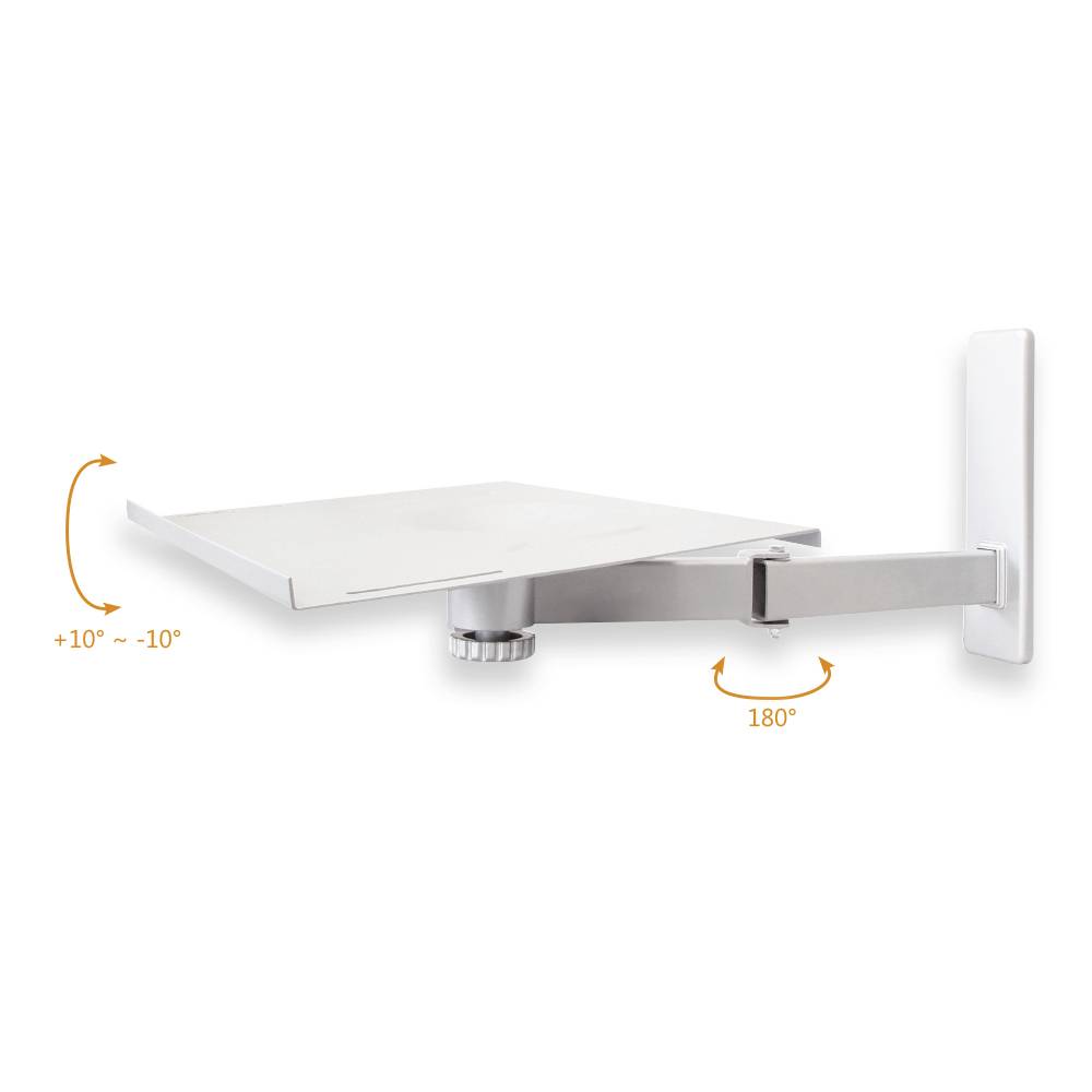 My Wall H20WL Speaker wall mount Rotatable, Swivelling Distance to wall (max.): 615 mm White 1 pc(s)