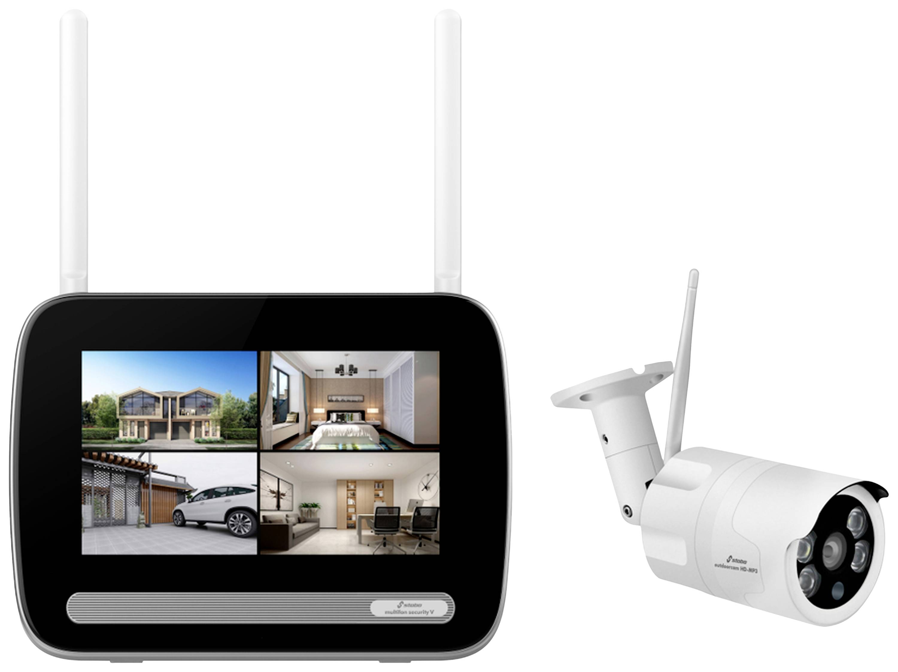 Stabo multifon security V 51136 RF-Wireless CCTV system incl. 1 camera 2304 x 1296 p 2.4 GHz