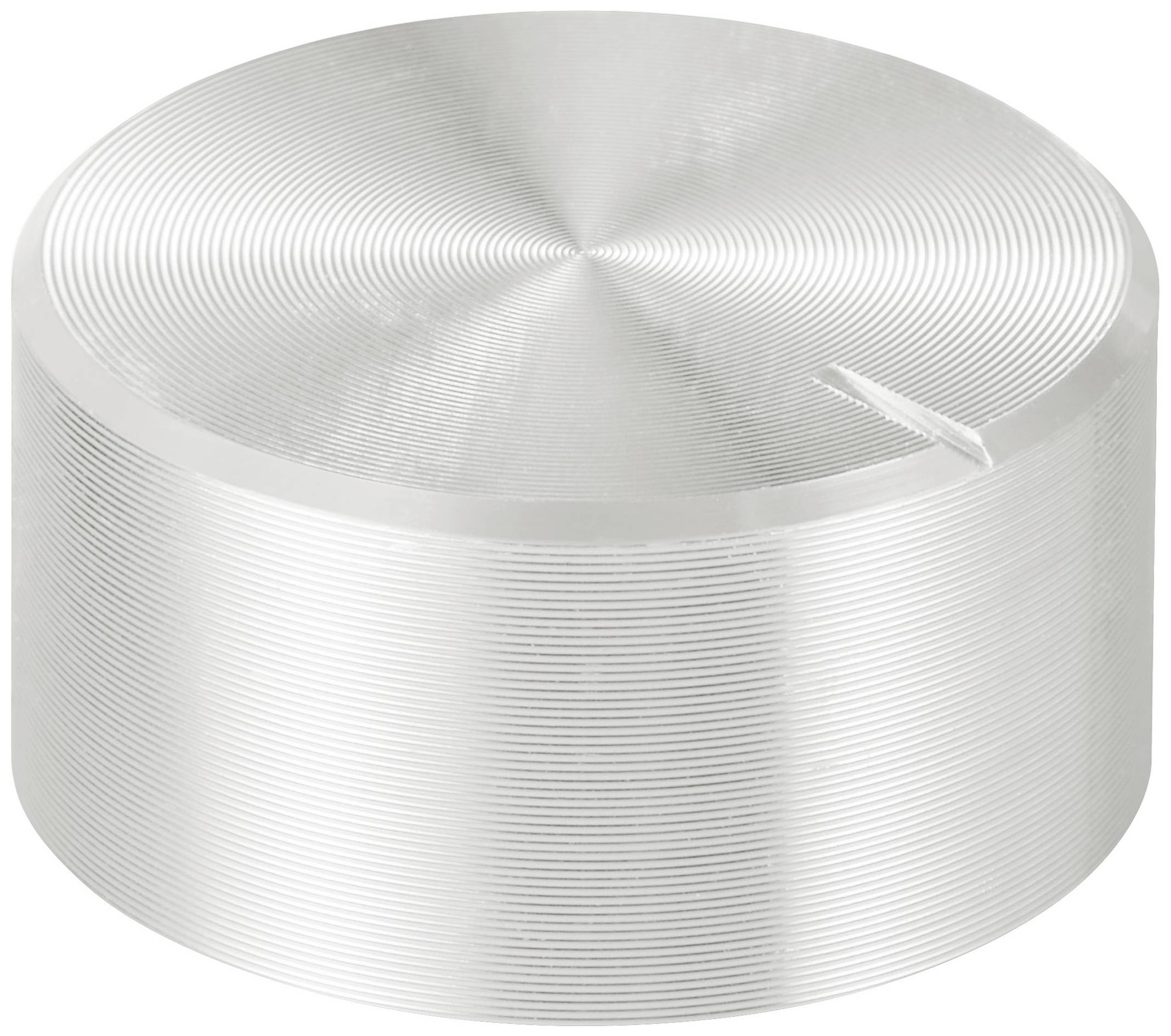 TRU COMPONENTS TC-11613828 Control knob + marking Silver (Ø x H) 20 mm x 10 mm Aluminium, Plastic