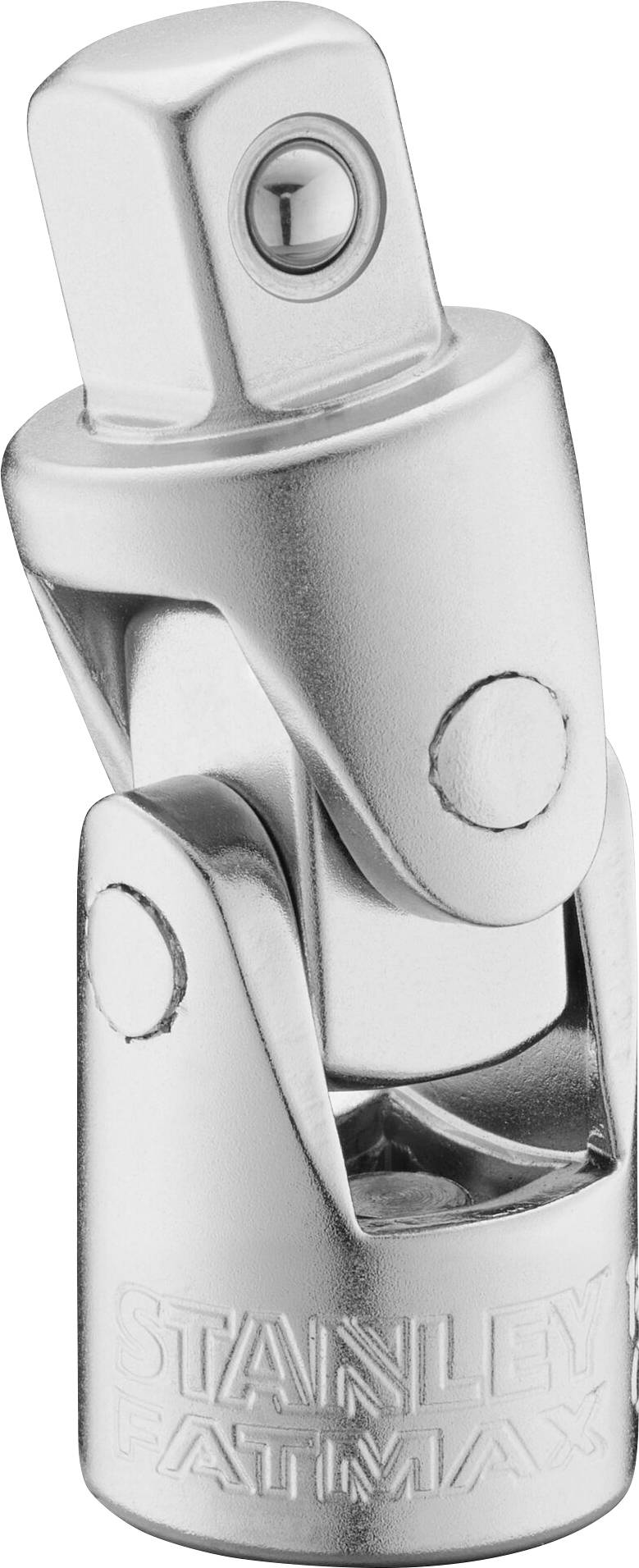 Silver Universal Joint for Tools with Movable Axis, Suitable for Fixing and Connecting Tool Components.