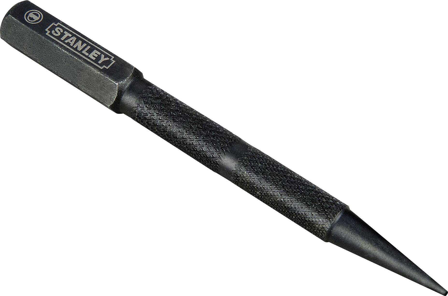 Black body with non-slip grip, tapering to a point at one end, with the logo of a well-known tool manufacturer on the handle side.