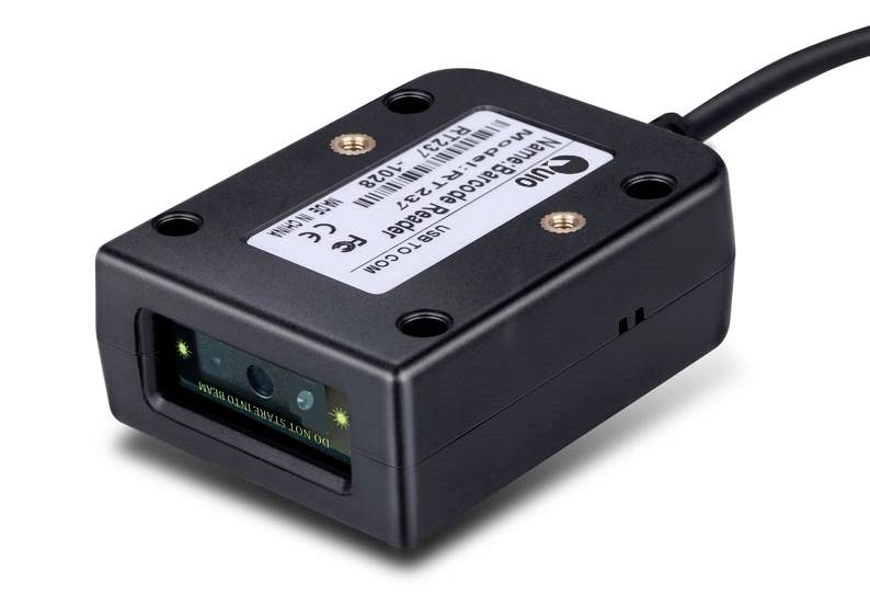 QUIO QU-R-237 QR code scanner 1D, 2D LED Black Built-in RS232, USB