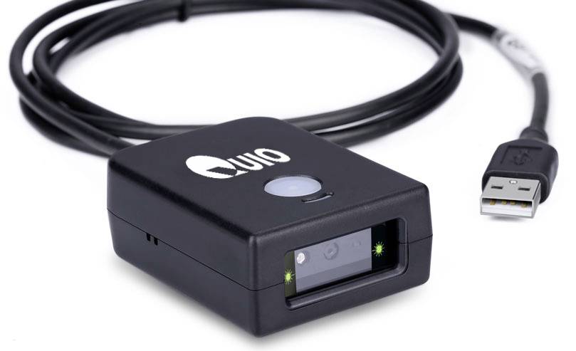 QUIO QU-R-237 QR code scanner 1D, 2D LED Black Built-in RS232, USB