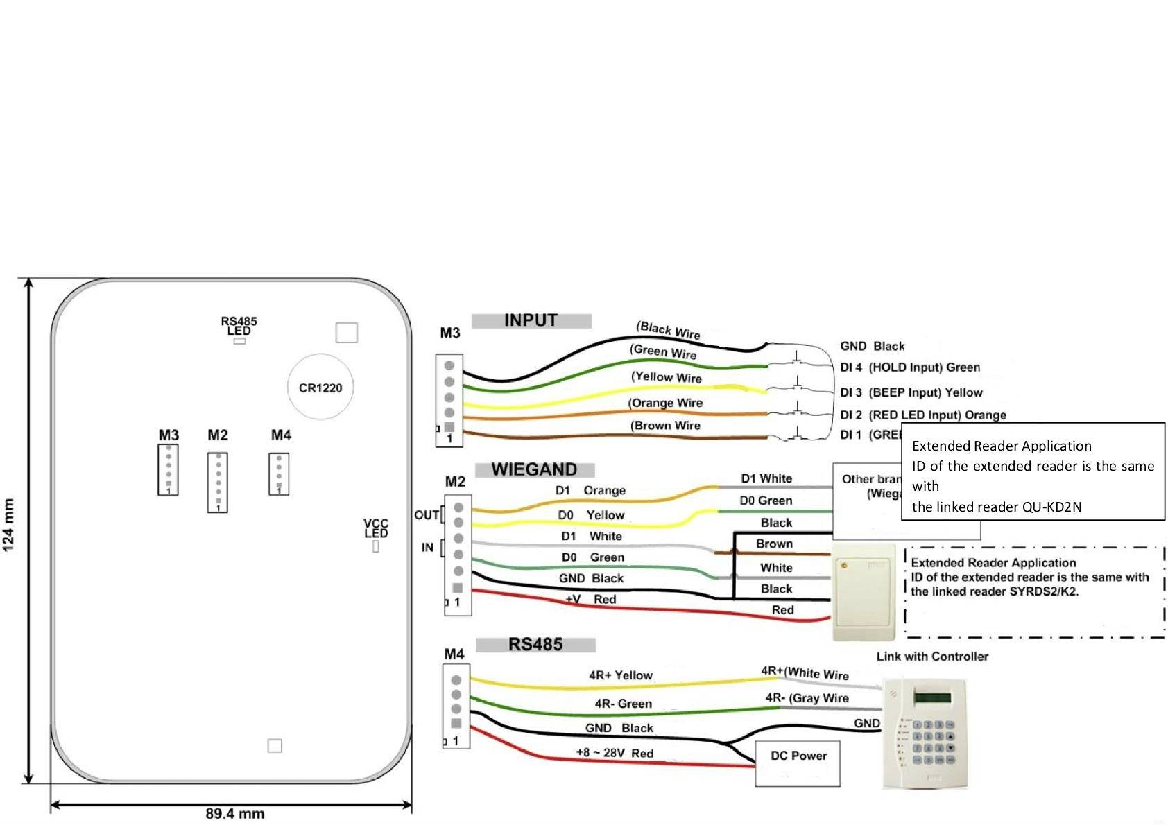 QUIO QU-RDT2-HF Chip card reader