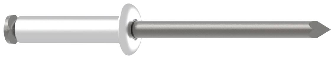 A silver tube and a black rod with a bevelled tip.