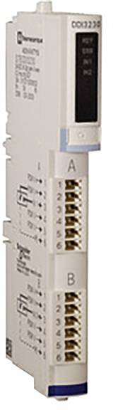 Industrial device module with multiple ports and a digital display on the front panel, likely for control or measurement purposes.