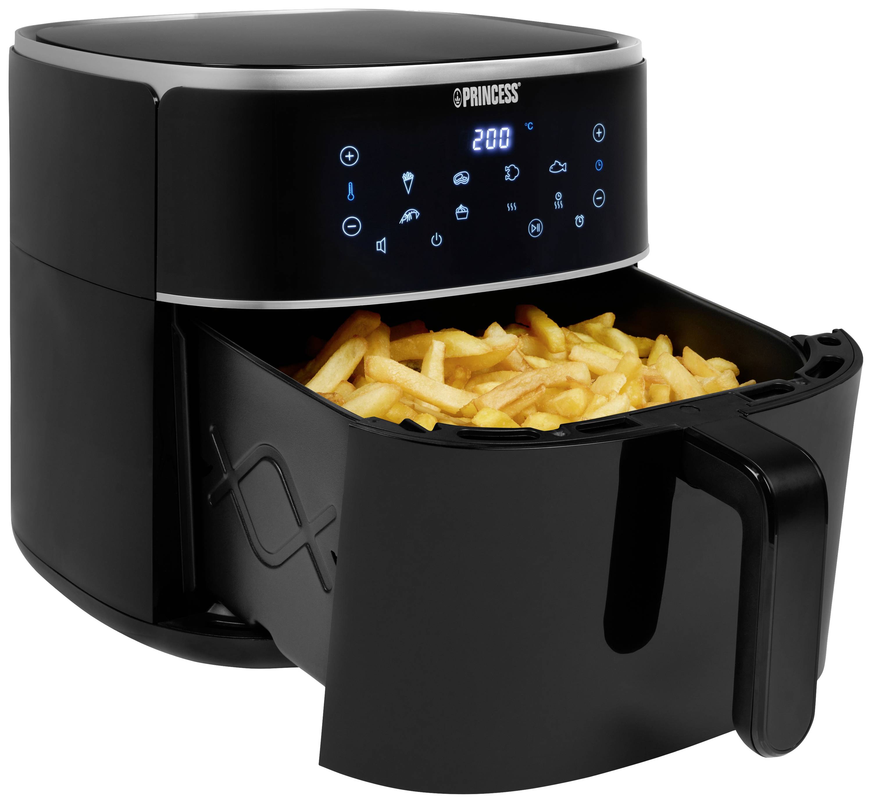 Princess 01.182254.01.001 Air fryer 8 l 1800 W Non-stick coating, Heat convection, Timer function, Temperature pre-set, with