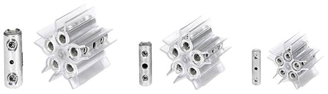 HellermannTyton 435-01407 SV1-SNCU-CL Terminal block flexible: - fixed: 1.5-6 mm² Number of pins: 5 1 pc(s) Transparent