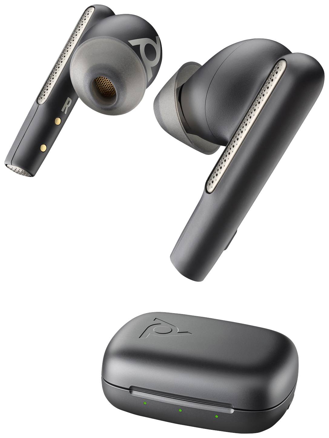 POLY Voyager Free 60 UC USB-C/A PC In-ear headset Bluetooth® (1075101) Stereo Black Noise cancelling Headset, Charging case