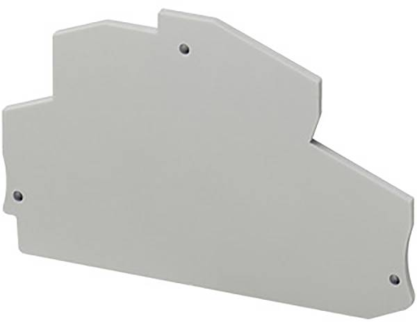 Grey, rectangular plastic enclosure with bevelled edges and multiple screw holes, likely intended for mounting or attachment purposes.