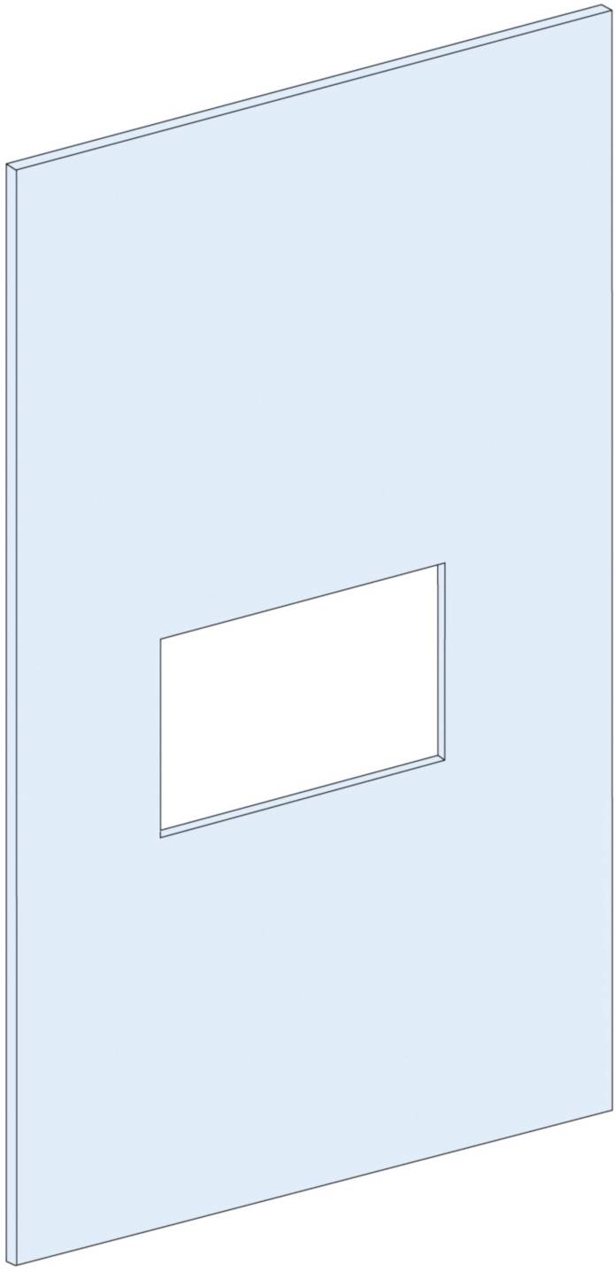 PrismaSet-P, front panel, compact NSX/NSX Vigi100-250 3-4-pin, fixed mounting, vertical, width=400mm, height=9modules Schneider
