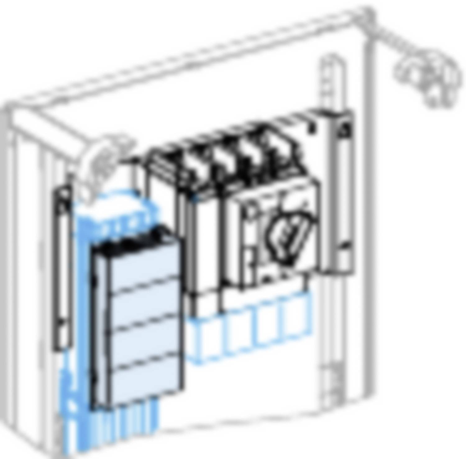 PrismaSet-P, connection block, universal, compact NSX400-630/INS630 4-pin, with vertical busbar Linergy BW Schneider Electric