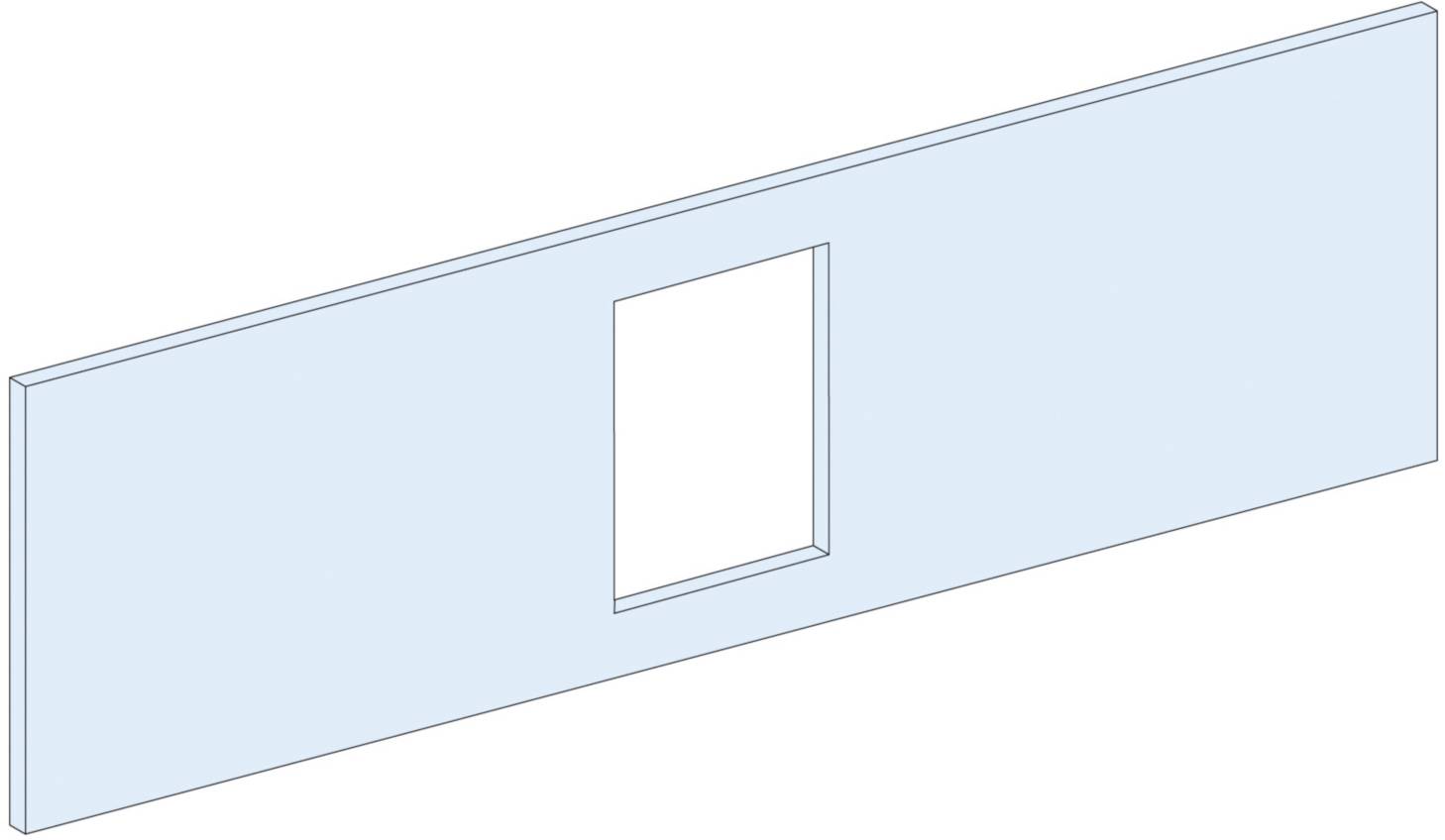PrismaSet-P, front panel, compact INS-INV320-630, fixed mounting, horizontal, width=650mm, height=5modules Schneider Electric