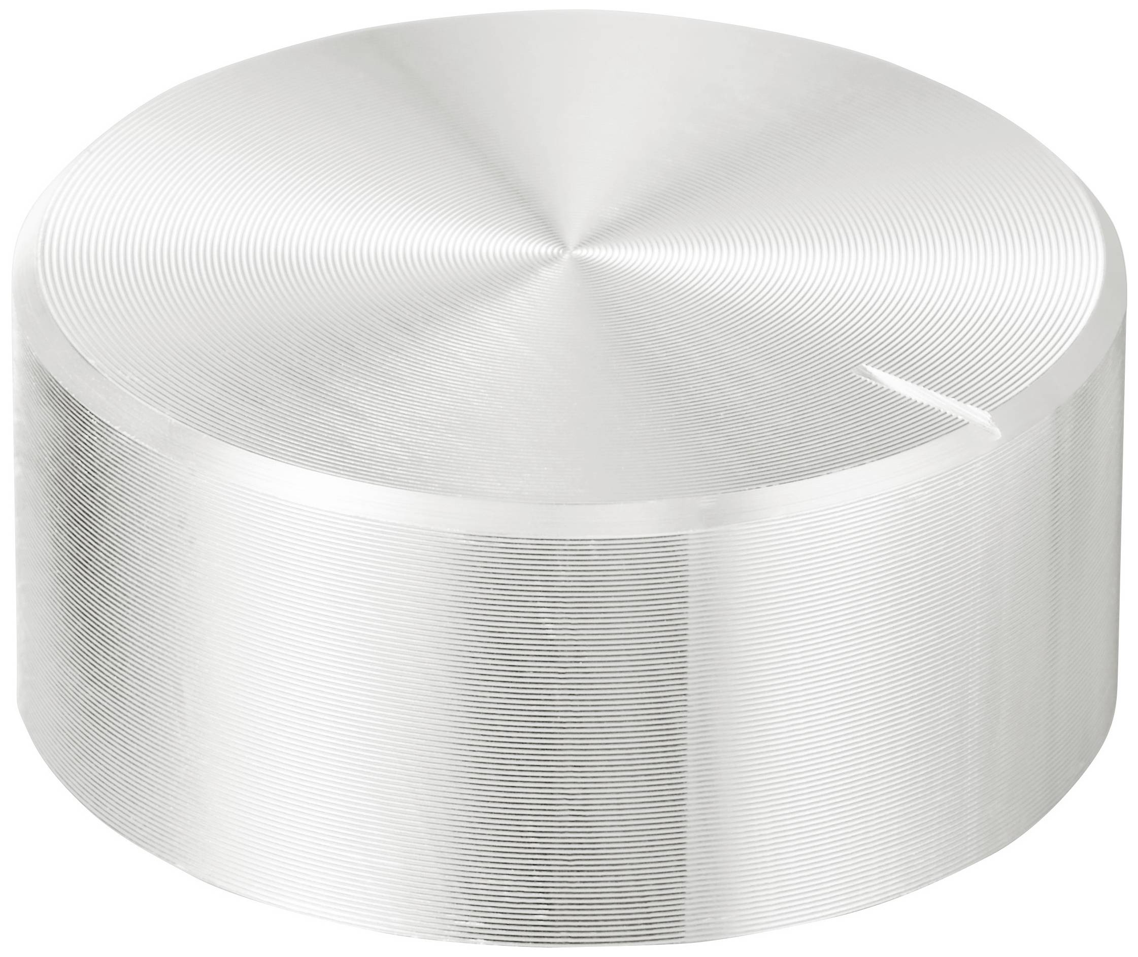 TRU COMPONENTS TC-11696496 Control knob + marking Silver (Ø x H) 30 mm x 13 mm Aluminium, Plastic