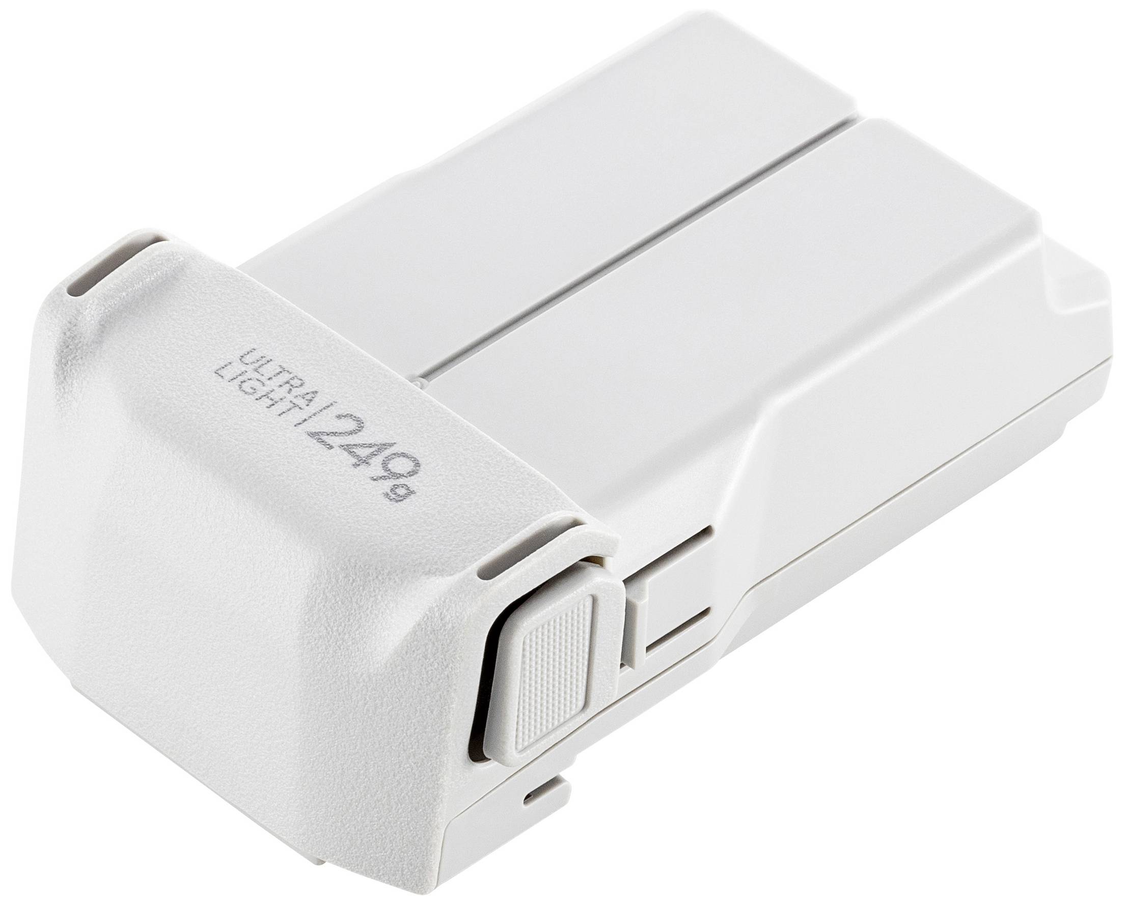 White battery with the inscription 'Ultra Light 249g', rectangular in shape, compact and lightweight, suitable for electronic devices.