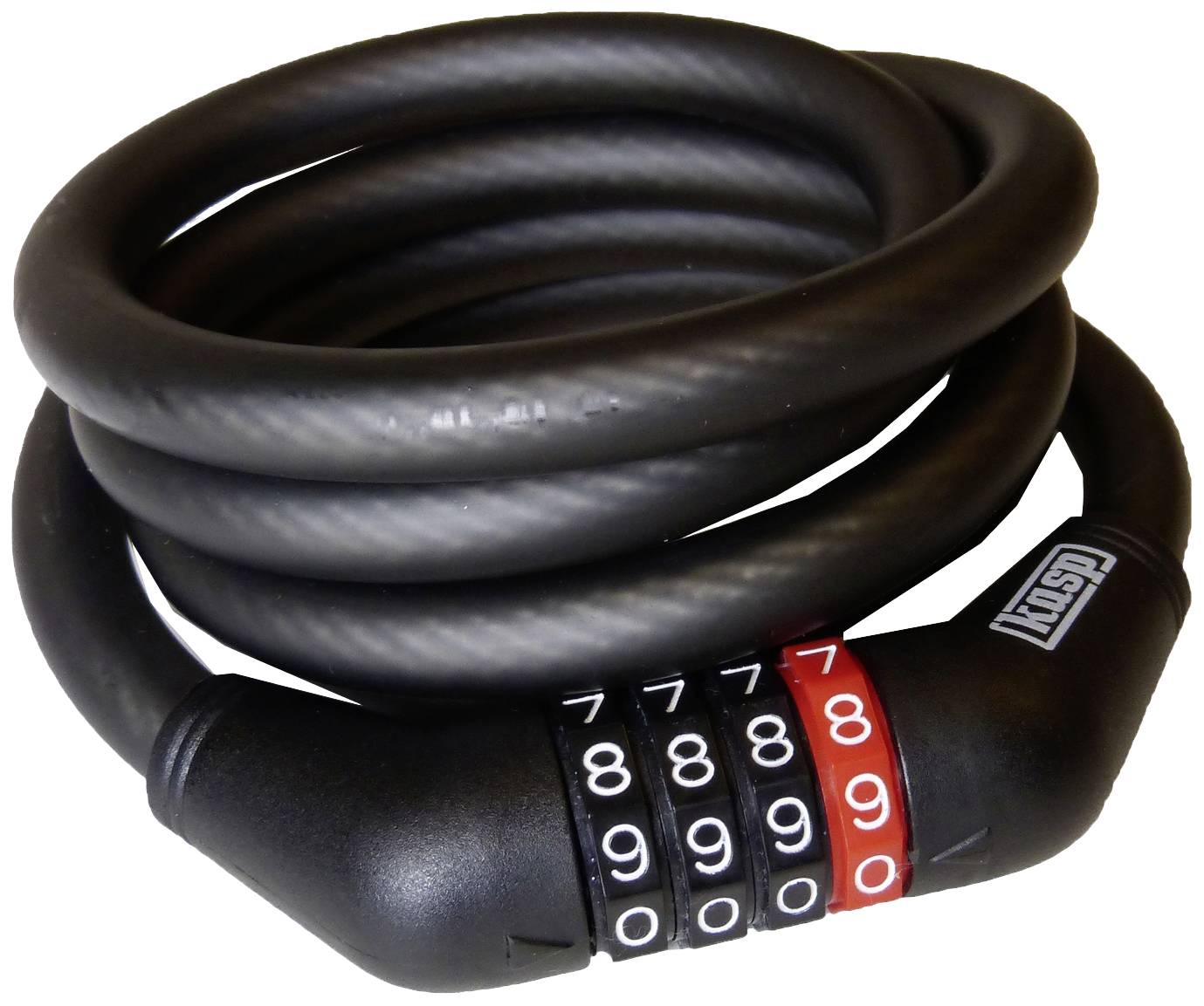 Kasp K4751215D Steel cable lock Black Combination lock