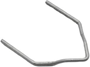 Microscope image of a bent wire on a black background.