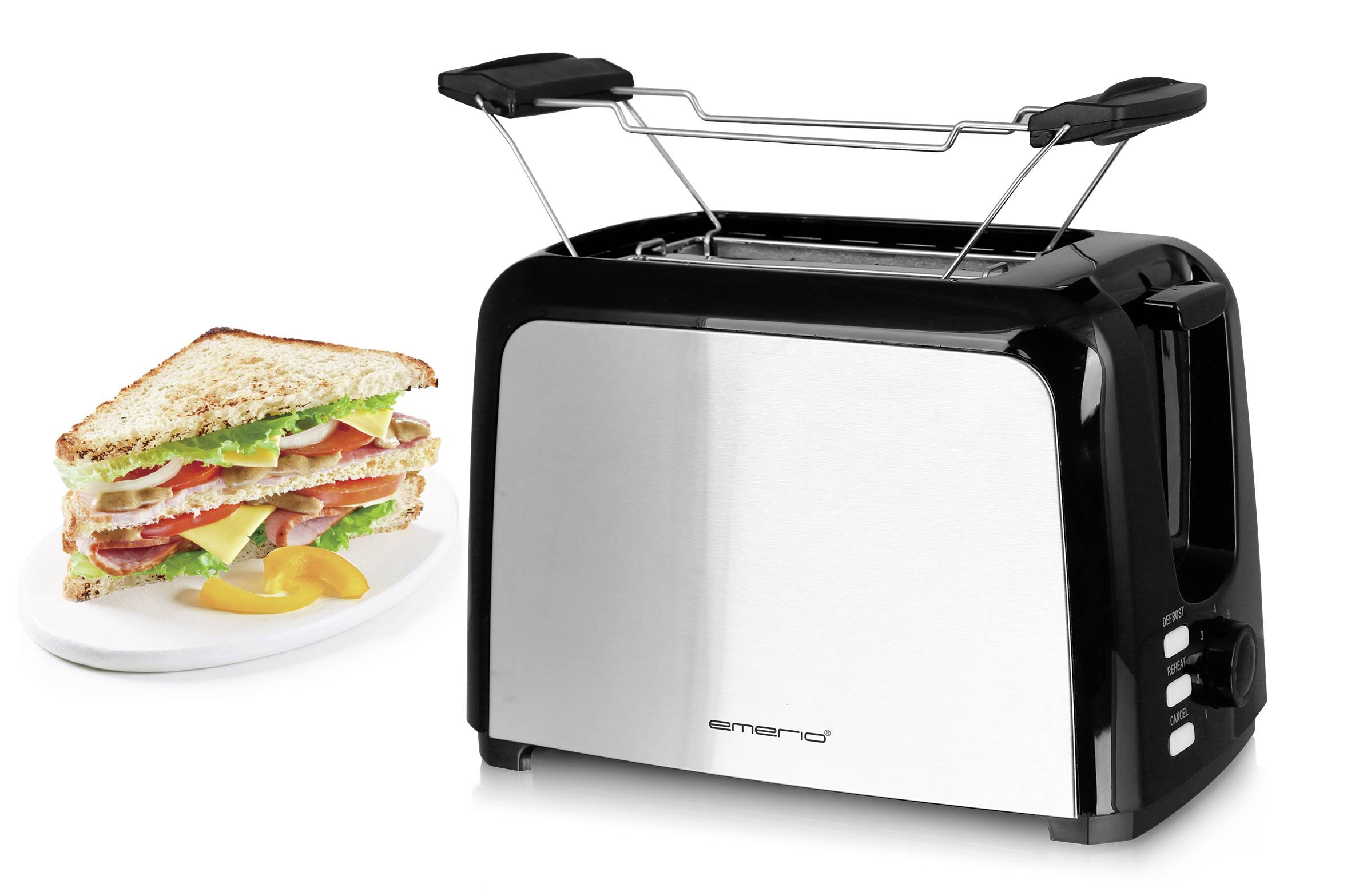 EMERIO TO-123924 Toaster with home baking attachment Black