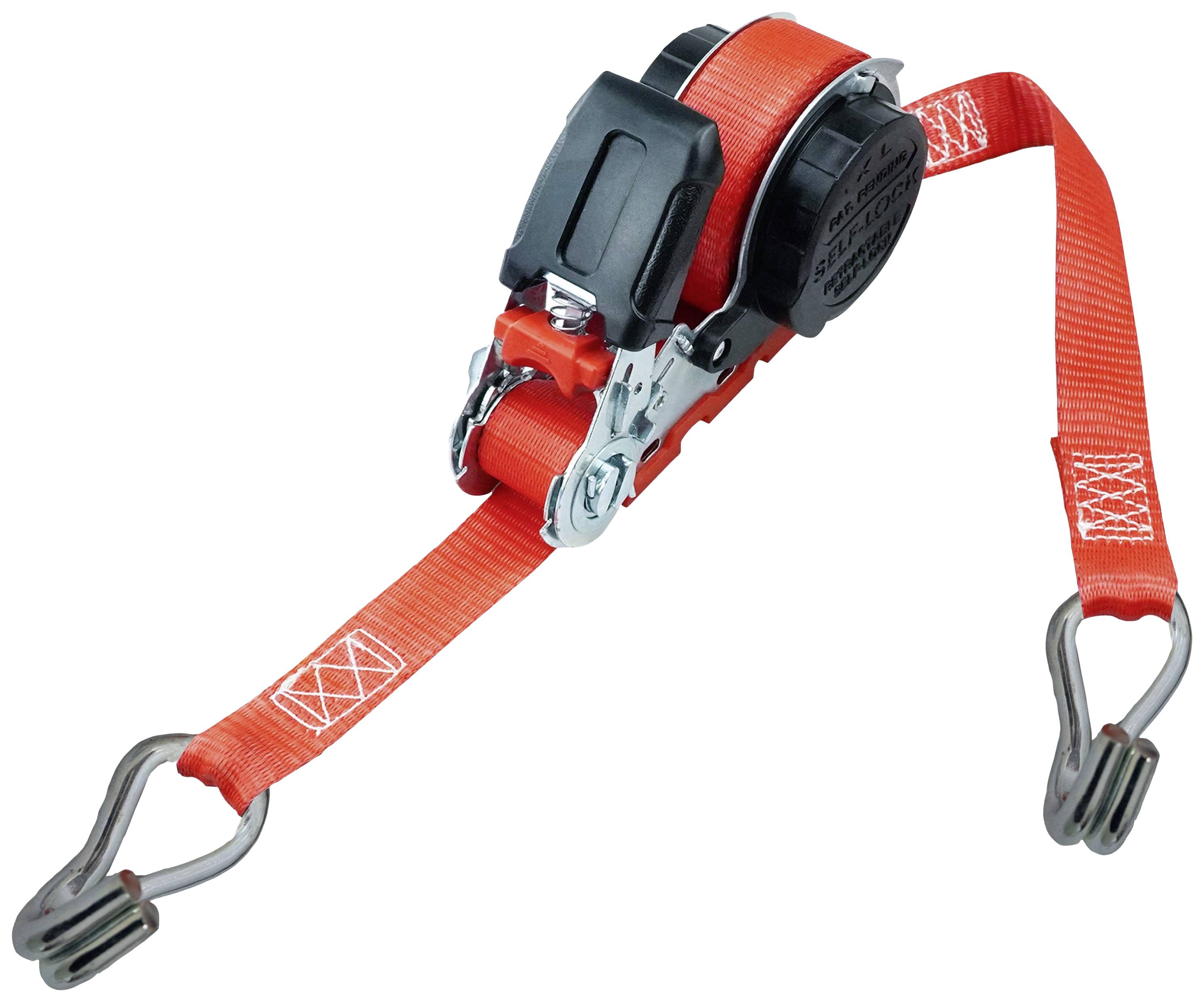 Petex 43197112 Elastic strap Low lashing capacity (single/direct)=350 daN (L x W x H) 5 m x 2.5 cm x 8 cm Ratchet EN 12195-2