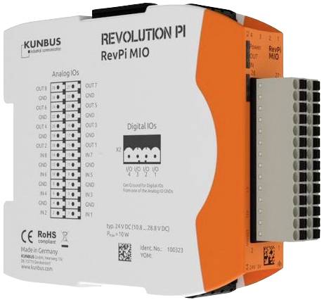 Revolution Pi by Kunbus RevPi MIO PR100323 PLC add-on module 24 V DC
